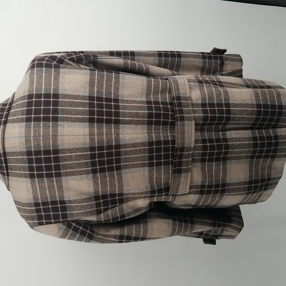 Lands' End Plaid Pea Coat Jacket - Picture 2 of 10